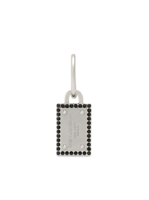 Dolce & Gabbana logo-tag hoop earring Silver WEP7T2W1111