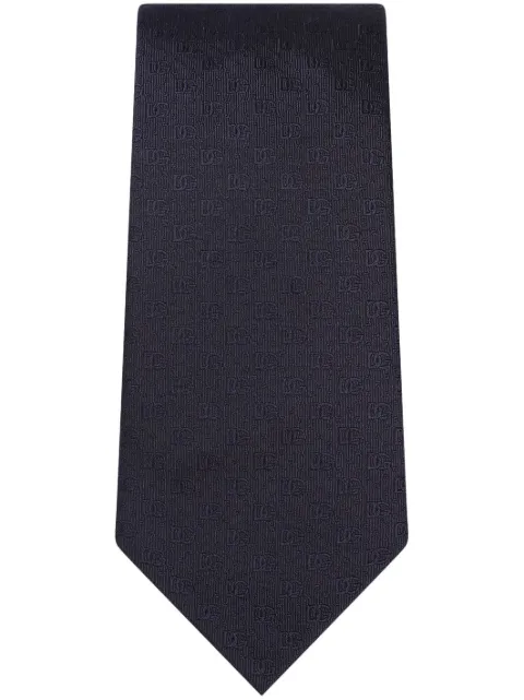 Dolce & Gabbana logo-jacquard silk tie Blue GT147EG0JQZ