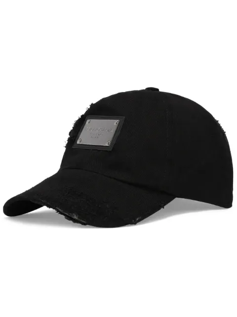Dolce & Gabbana cotton twill baseball cap Black GH860AFU6X8