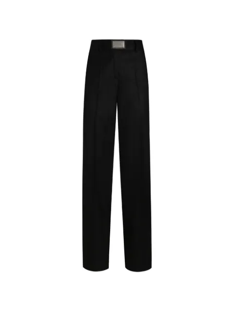 Dolce & Gabbana logo-plaque straight-leg trousers Black FTCZITGDBWV