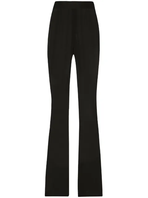 Dolce & Gabbana semi-sheer chiffon flared trousers Black FTCY1TFU1AT