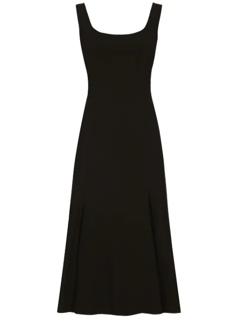 Dolce & Gabbana midi A-line sleeveless dress Black F6CPUTFUIAH