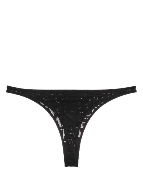 Versace Versace Allover jacquard mesh thong Black 10115921A08525