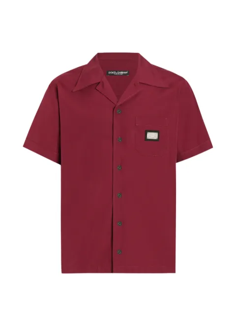 Dolce & Gabbana logo-plaque shirt Red G5JH9TGF855