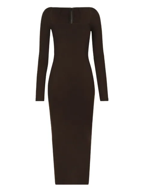 Dolce & Gabbana jersey midi dress Brown F6CNYTFUGRE