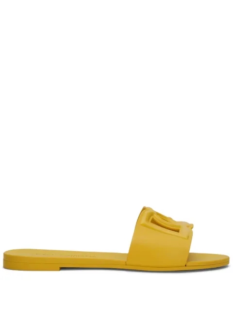 Dolce & Gabbana Bianca DG-logo slides Yellow CW2215AN99480204