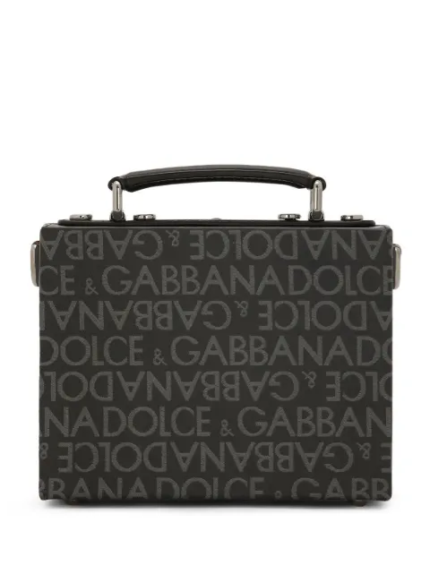 Dolce & Gabbana small logo-print leather bag Black BM2281AJ705
