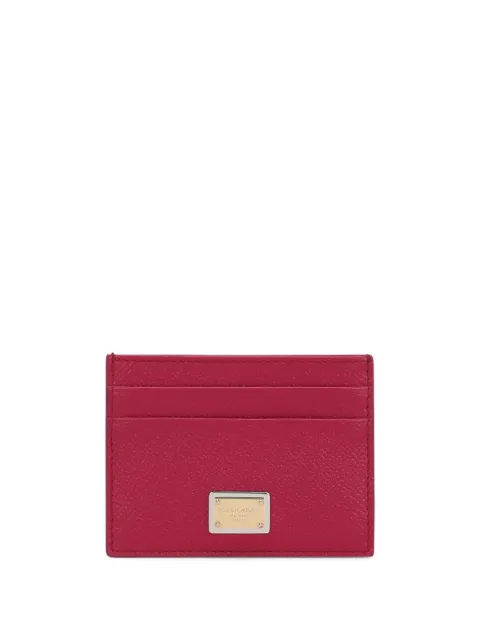 Dolce & Gabbana Dauphine logo-plaque cardholder Pink BI0330A1001