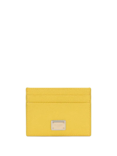 Dolce & Gabbana Dauphine logo-plaque cardholder Yellow BI0330A1001