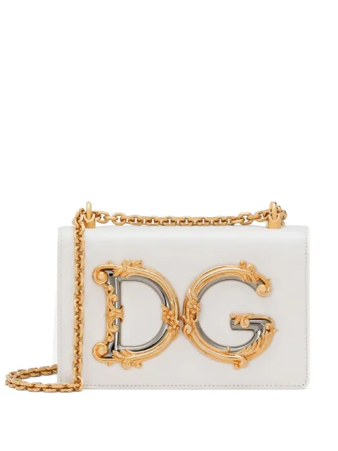 Dolce & Gabbana logo-plaque lambskin crossbody bag Neutrals BB6498AO421