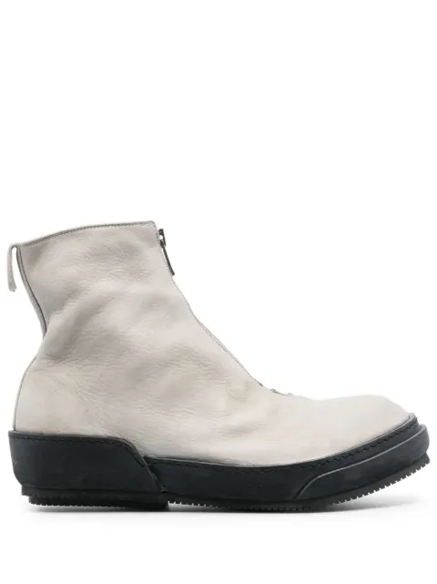 Guidi round-toe zip-up boots Grey PLS