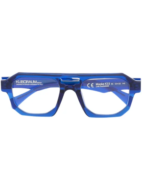 Kuboraum pilot-frame glasses Blue K33