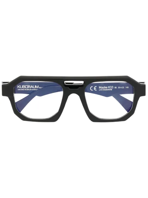 Kuboraum pilot-frame glasses Black K33