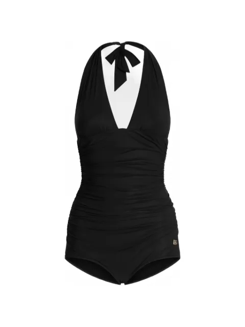 Dolce & Gabbana one-piece swimsuit with plunging neckline Black O9A06JONO12