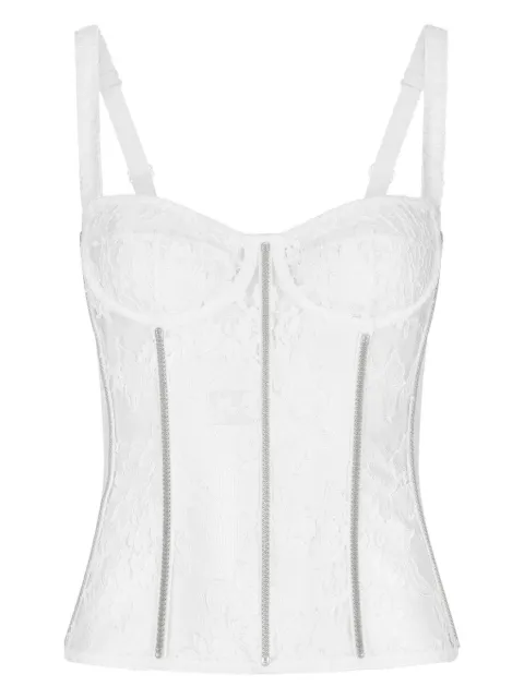 Dolce & Gabbana lace bustier corset White O7D67TONO15