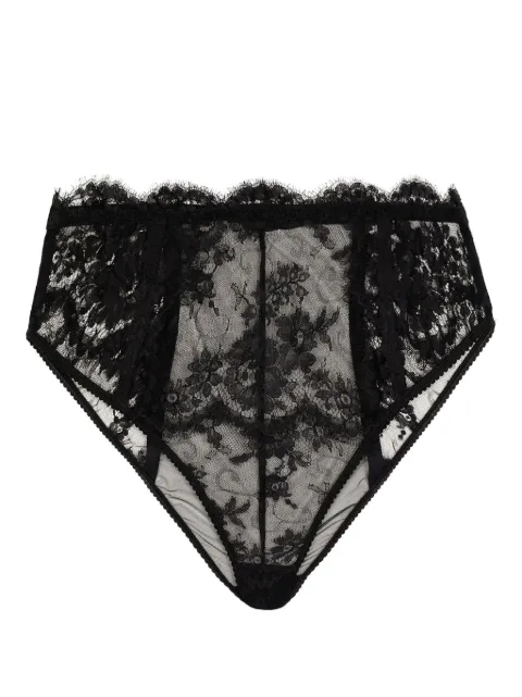 Dolce & Gabbana high-waisted floral-lace briefs Black O2C57TONO22