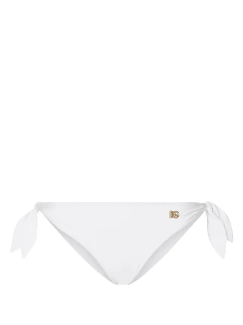 Dolce & Gabbana logo-plaque bikini bottom White O2A06JONO12W0800
