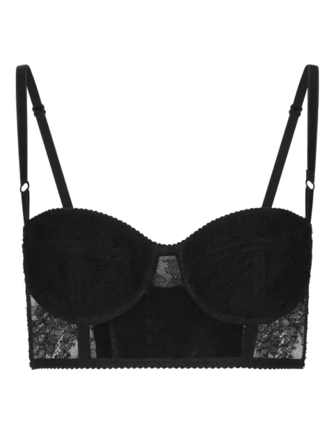 Dolce & Gabbana lace-detailing balconette bra Black O1F11TONN77