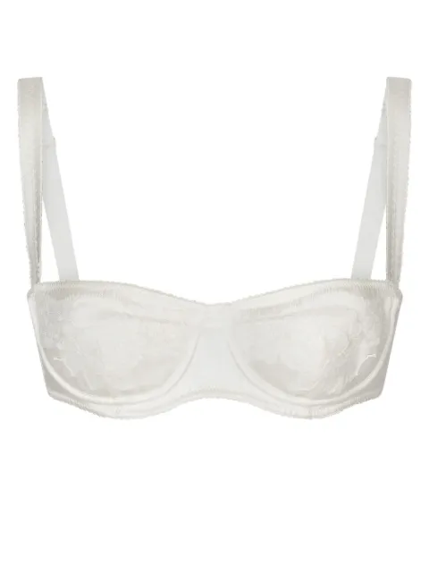 Dolce & Gabbana lace-detail balconette bra White O1A14TONO13