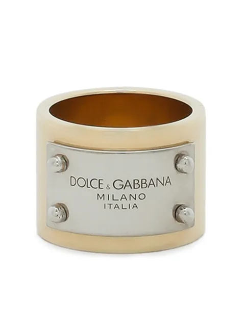 Dolce & Gabbana logo-engraved ring Gold WRP6T3W1111