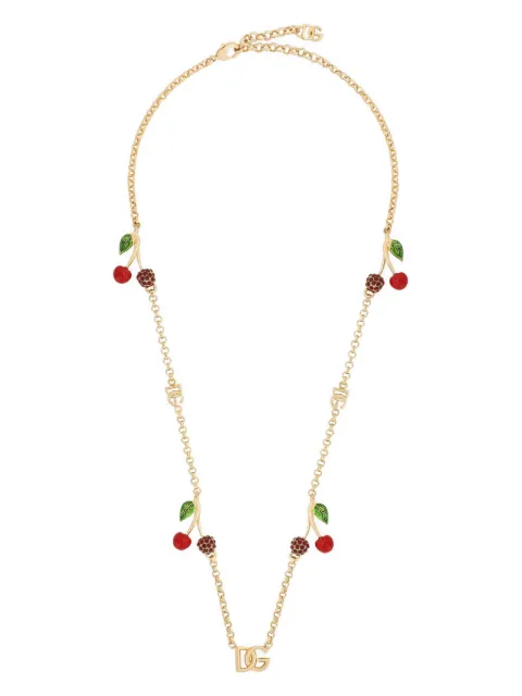Dolce & Gabbana DG logo crystal-embellished necklace Gold WNP6C2W1111