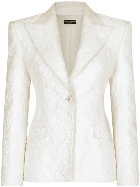 Dolce & Gabbana Brocade Turlington blazer White F29QCTHJMO9