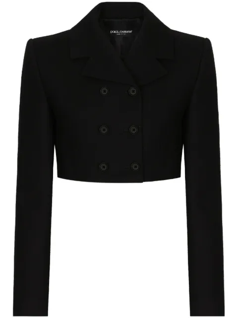 Dolce & Gabbana double-breasted cropped blazer Black F26DMTFUBE7N0000