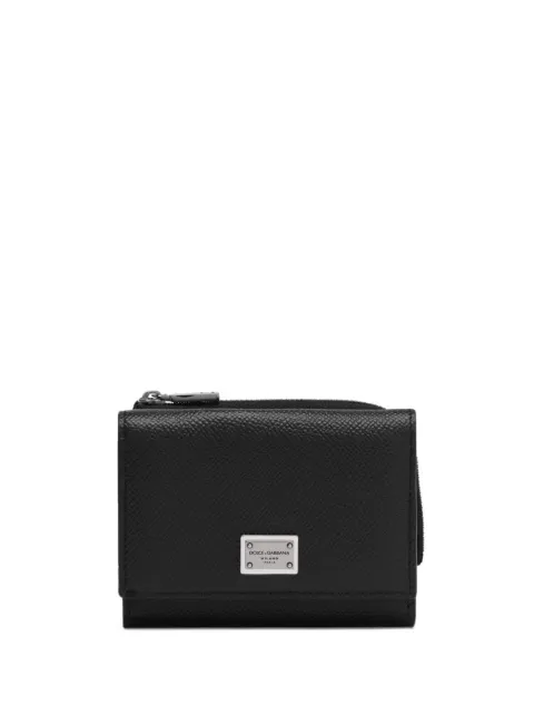 Dolce & Gabbana logo-plaque leather wallet Black BP3271AG219