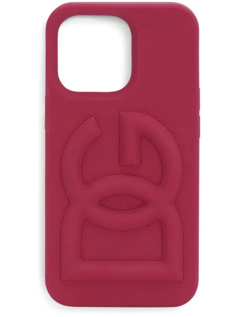 Dolce & Gabbana logo-embossed phone case Red BI3265AG816