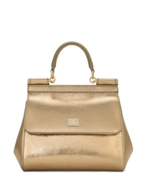 Dolce & Gabbana Sicily metallic leather tote bag Gold BB6003AO8558H945