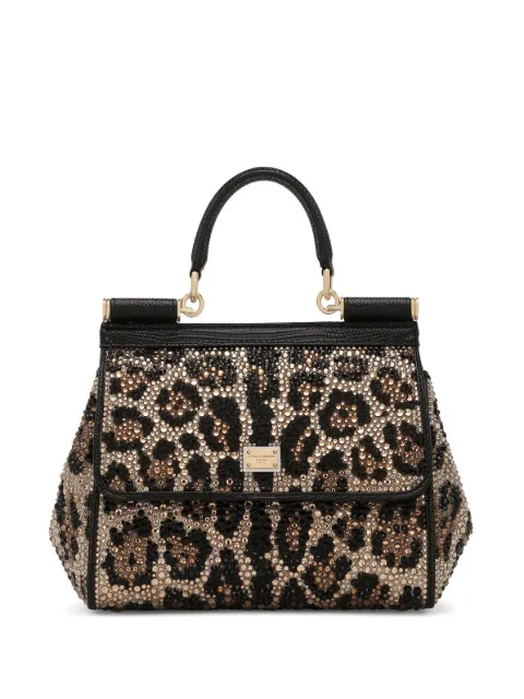 Dolce & Gabbana medium Sicily crystal-embellished tote bag Neutrals BB6003AO043