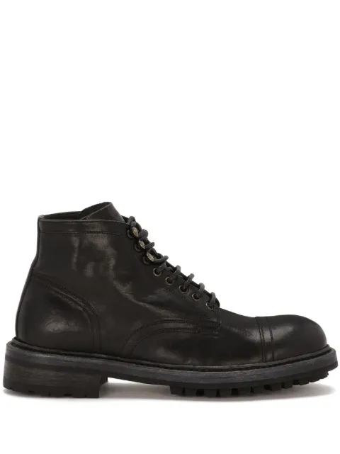 Dolce & Gabbana leather ankle boots Black A60316AO018