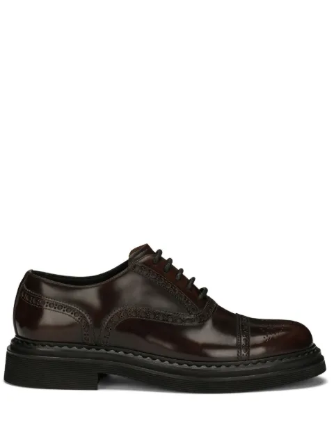Dolce & Gabbana brushed calfskin oxford shoes Brown A20159A120380048