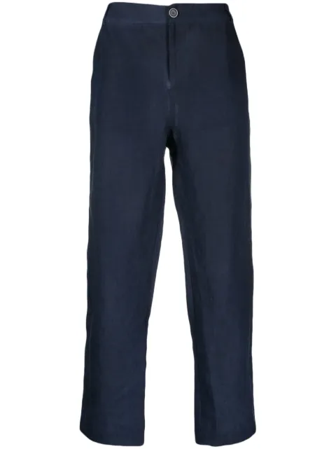 Avant Toi straight-leg hemp trousers Blue 223SU4453DLRVH