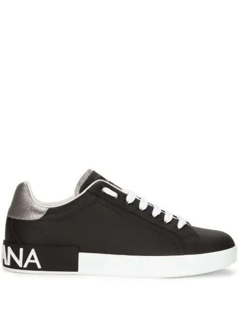 Dolce & Gabbana calfskin nappa Portofino sneakers Black CS2216AH527