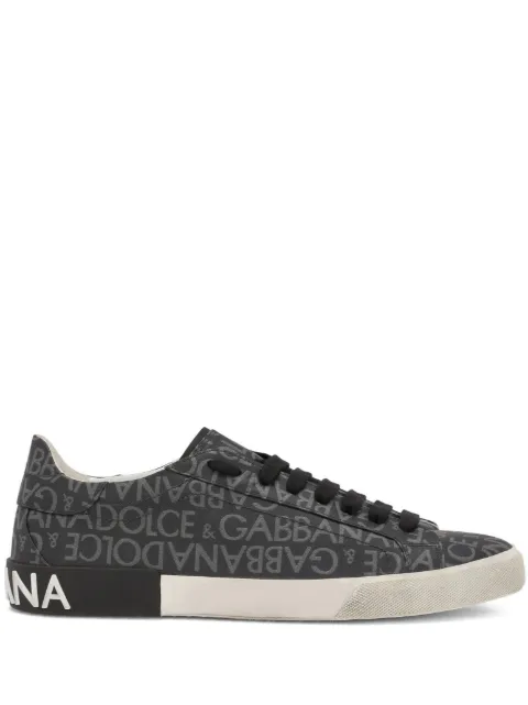 Dolce & Gabbana Portofino logo-print sneakers Grey CS2203AM9248B969