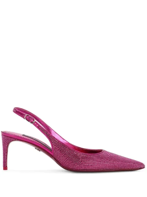 Dolce & Gabbana 60mm rhinestone-embellished slingback pumps Pink CG0665AO185