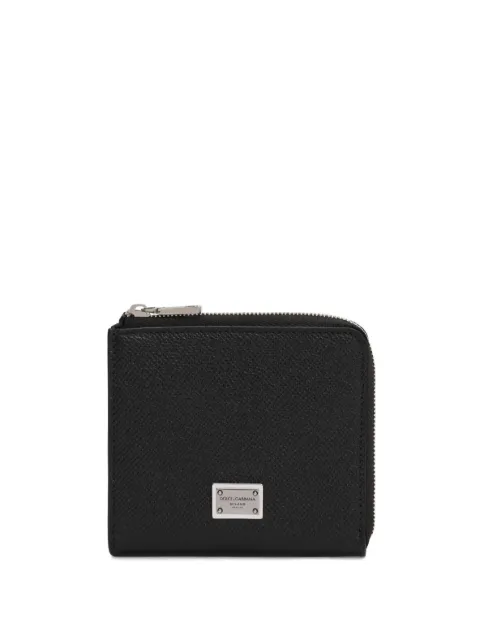 Dolce & Gabbana logo-plaque leather wallet Black BP3273AG219