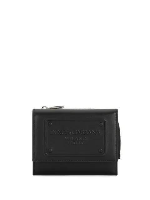 Dolce & Gabbana logo-embossed leather wallet Black BP3271AG218