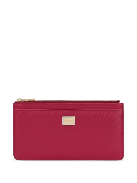 Dolce & Gabbana large Dauphine calfskin card holder Pink BI1265A1001