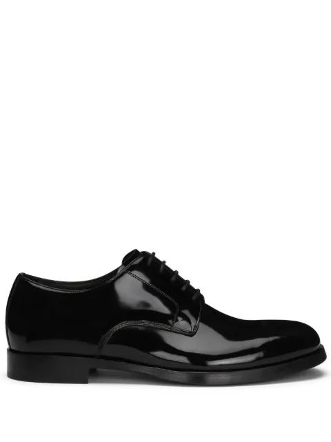 Dolce & Gabbana polished calfskin Derby shoes Black A10793A1037