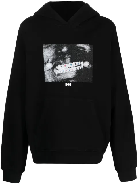 Nahmias x Kodak Black Grillz photograph-print cotton hoodie Black AW23JSY2H1G51001