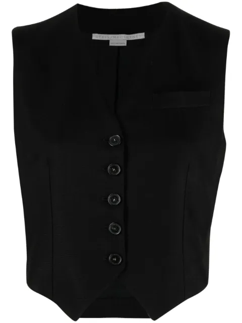 Stella McCartney gilet canvas vest Black 6900043BU655