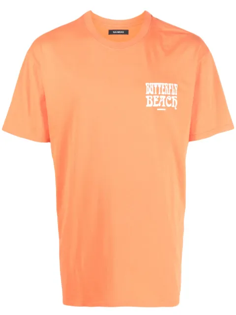 Nahmias graphic-print short-sleeve T-shirt Orange JSY1T9G23