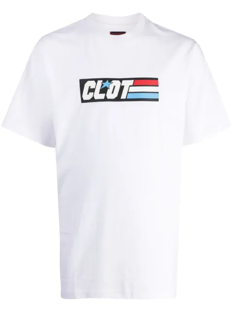 CLOT logo-print cotton T-shirt White CLTE23S10005