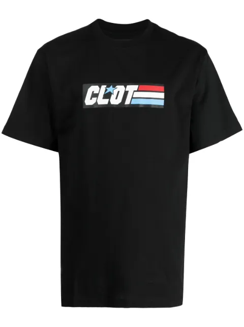 CLOT logo-print cotton T-shirt Black CLTE23S10005