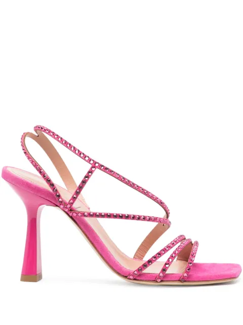 Alberta Ferretti 100mm heel calf-leather sandals Pink A63358004