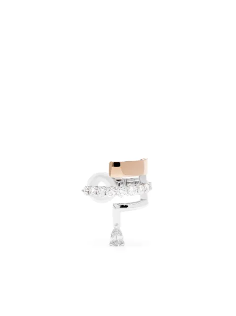 Yeprem 18kt white gold Whisper diamond earcuff Silver EA2313
