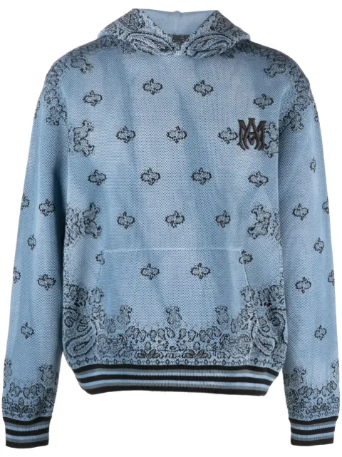 AMIRI Bandana basketball hoodie Blue SS23MKH002