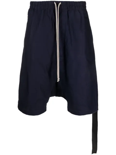 Rick Owens DRKSHDW Rick's Bela cotton shorts Blue DU01C6380IP